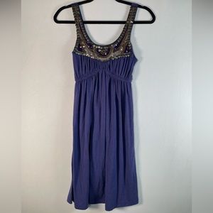 Blue Dress with beads